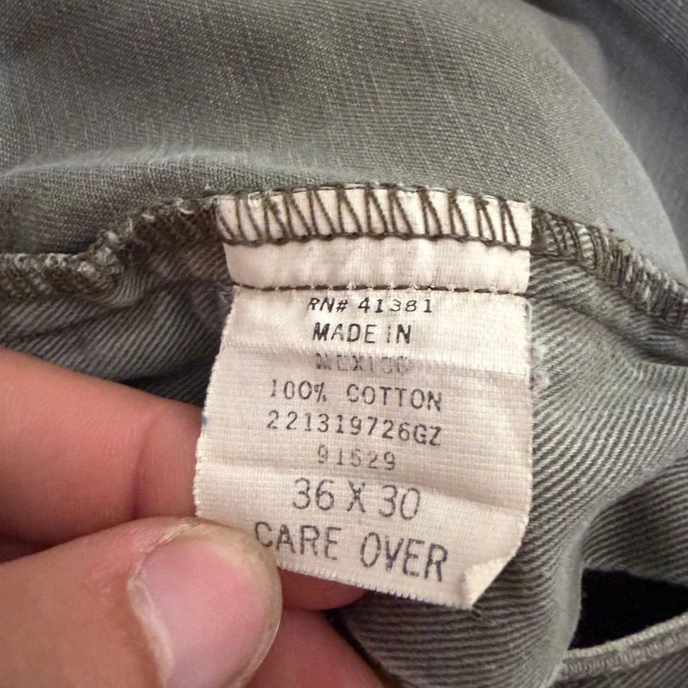 Polo Ralph Lauren Andrew Pant Mens 36x30 Grey Green Pleated Cotton Chinos Vtg